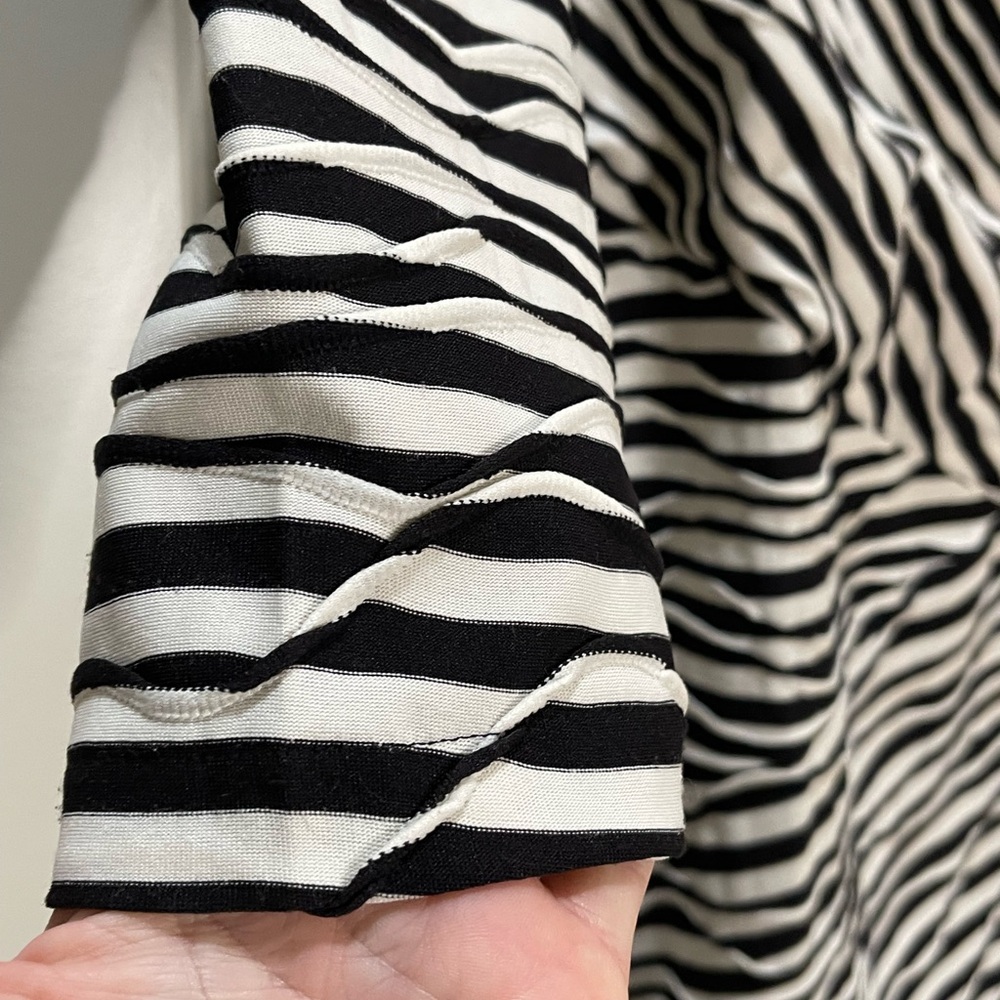 Chico's Zebra Print Asymmetrical Dress Fully Lined Size 16/18 - Picture 4 of 8